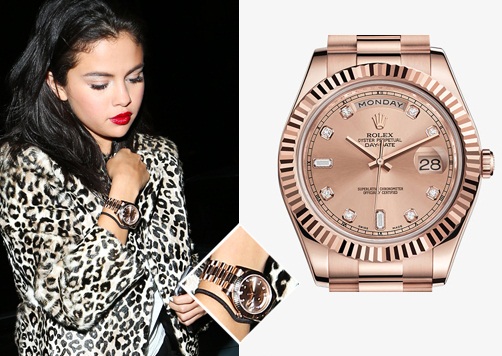 Selena Gomez Is Flaunting Her UK Rolex Day Date II 218235 Replica Watches