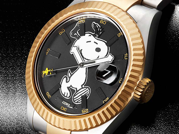 UK Perfect Combination Of Snoopy And Rolex Datejust Fake Watches With Black Dials