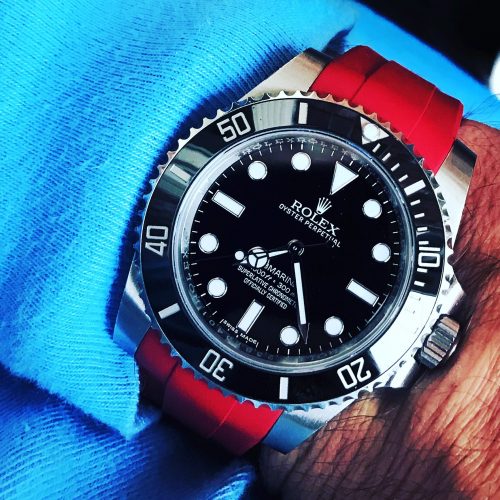 So shoot me, I like my Swiss black Rolex Submariner replica uk on a rubber strap