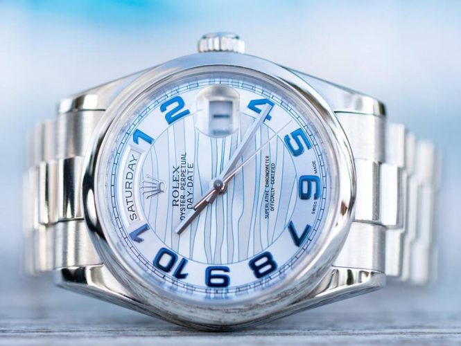 My Story Of Buying Pre-Owned UK Top Rolex Day-Date 36 Fake Watches In Platinum With “Glacier Blue Wave Arabic Dial”: A Caveat Emptor Scare But A Happy Ending